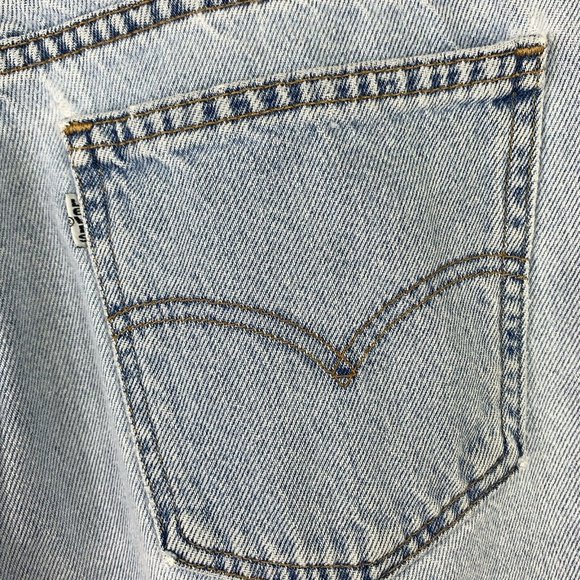 Vtg Levis Rare White Tab 950 Jean Shorts Jr Sz 13 - Picture 9 of 12